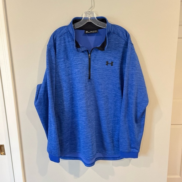 Under Armour 1/4 Quarter Zip Sweatshirt Mens Cold Gear Loose Fit Golf Sz 2XL-XXL - Picture 2 of 5